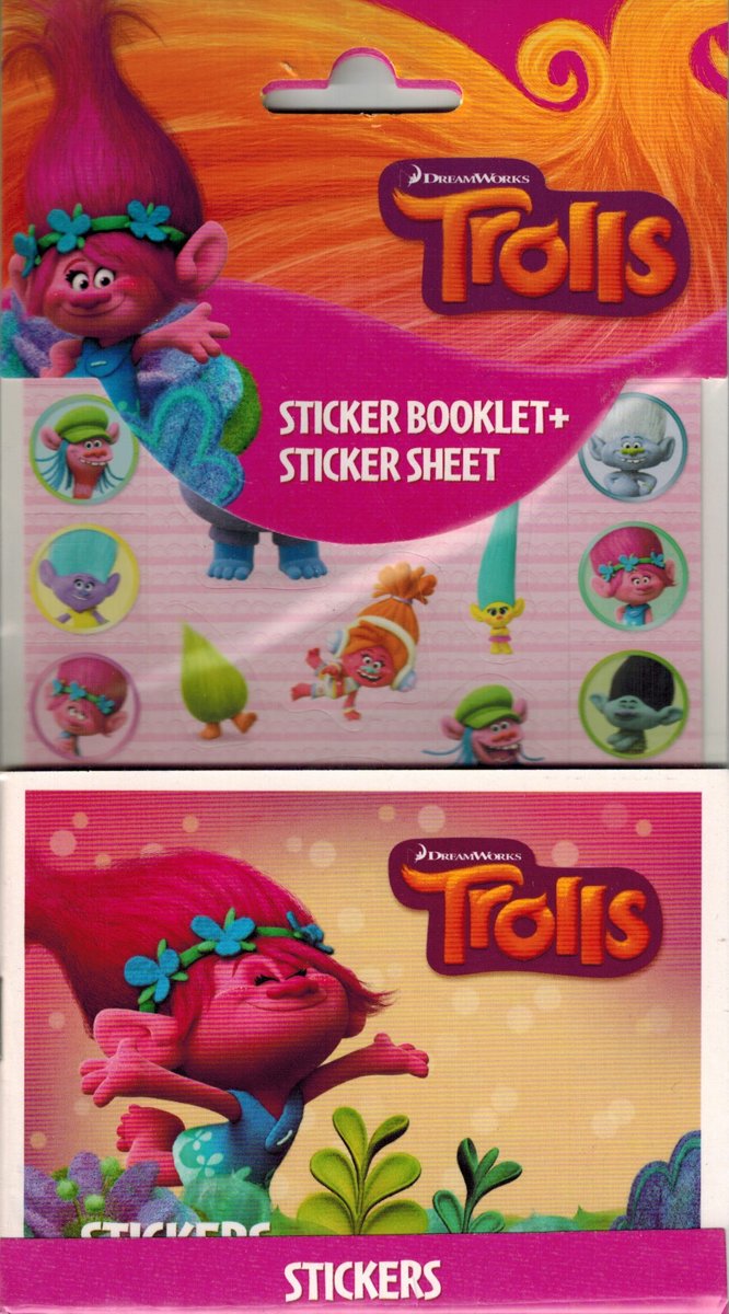 Stickervel +  je Trolls