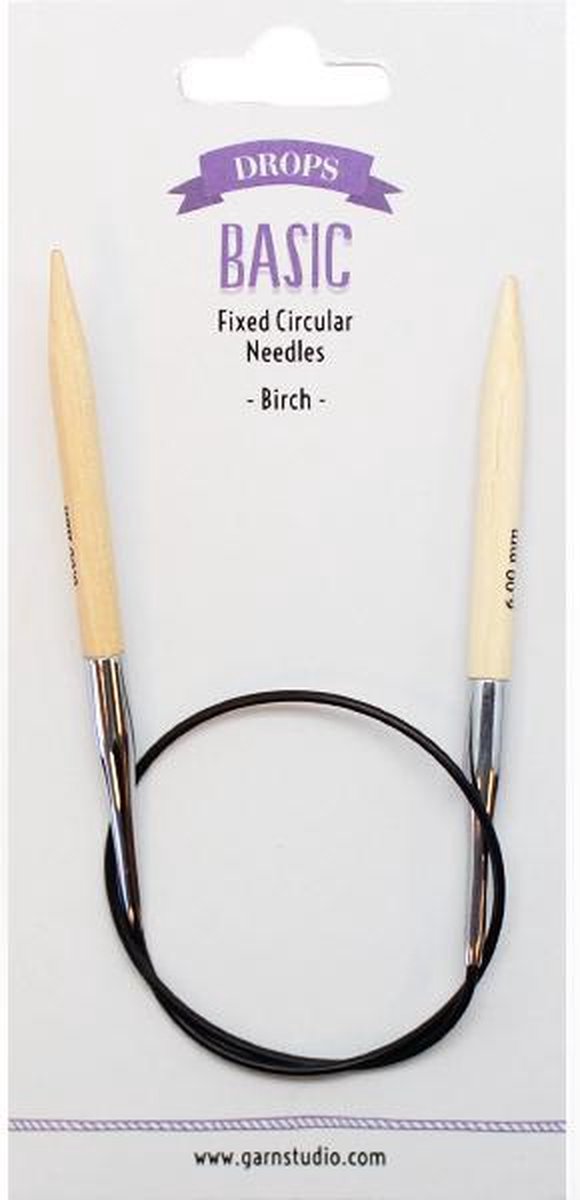 Drops Basic Circular Knitting Needles Wood 40cm 6mm