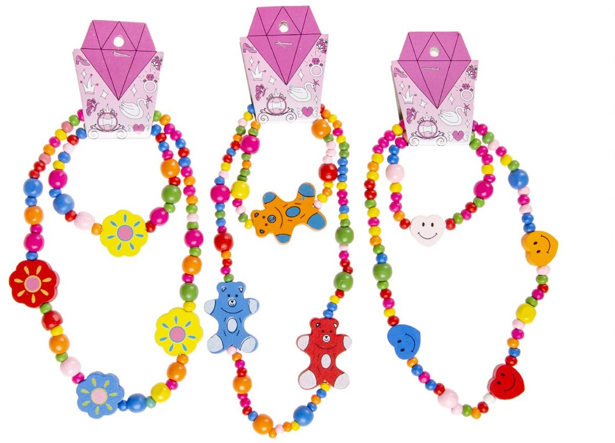   Houten Armband En Ketting - 1 stuk