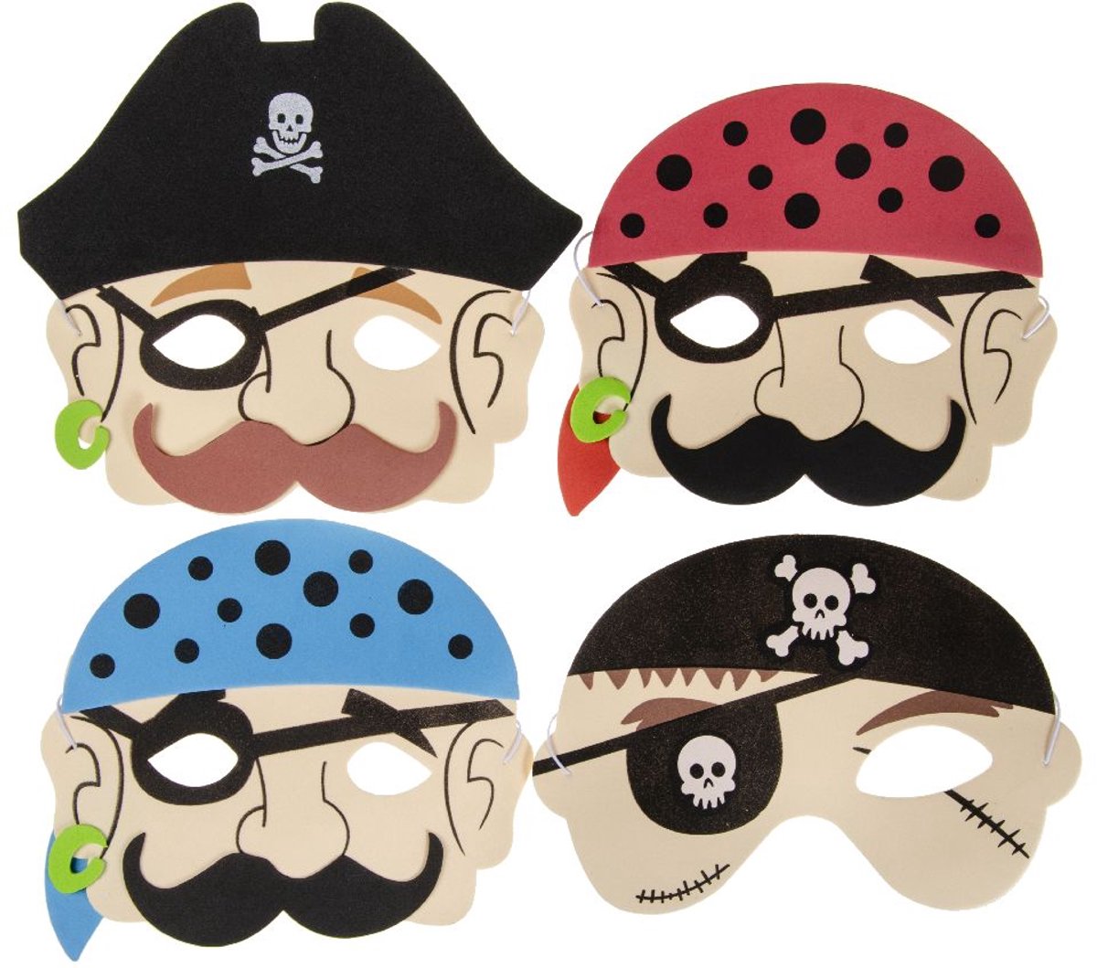 Duckiez Masker Piraat In Foam - 60 stuks
