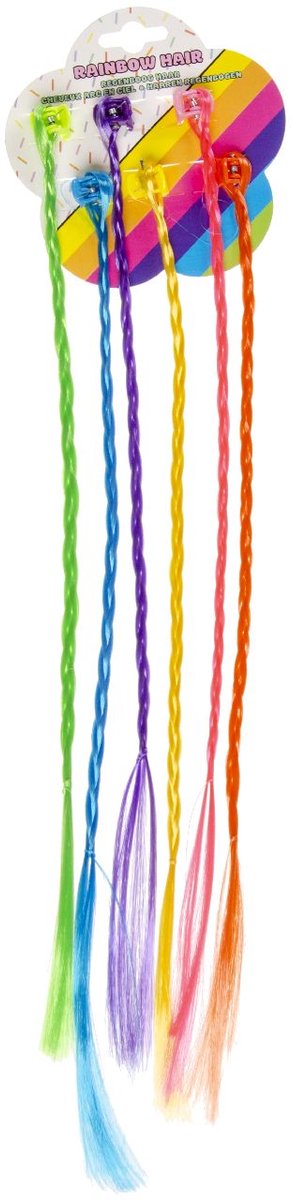   Regenboog Haarstrengen/Vlecht - 24 stuks