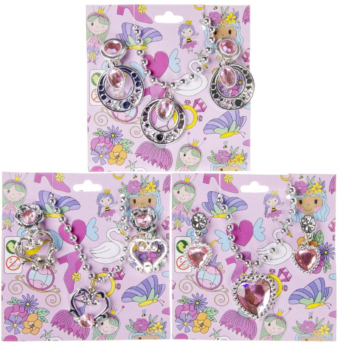   Set Ketting+Oorbellen Prinses - 36 stuks