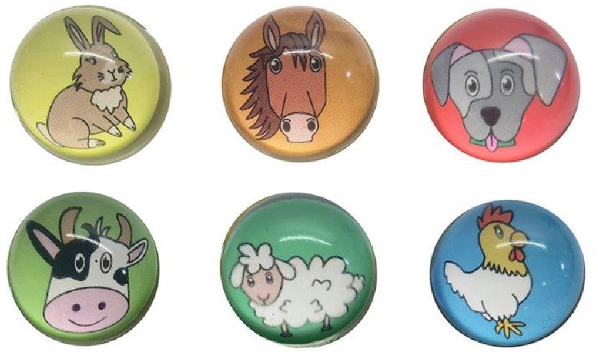   stuiterbal Boerderijdieren 32Mm - 50 stuks
