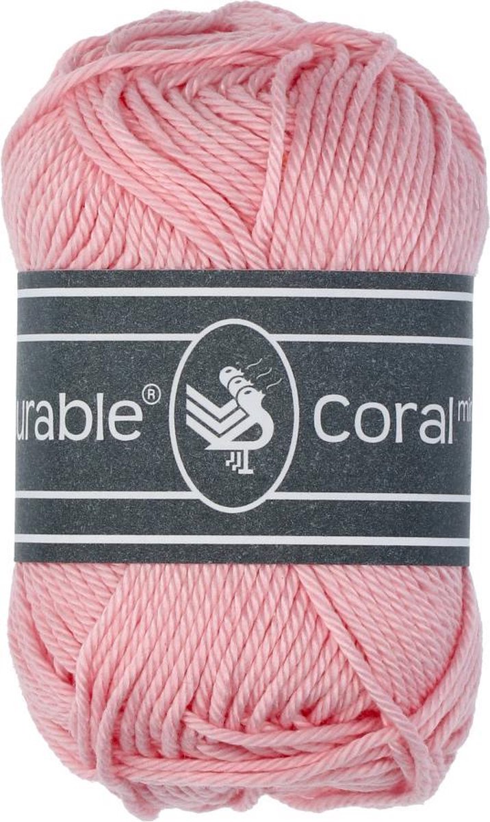 Durable Coral Mini 386 Rosa - pendikte 2,5 - 3.5 mm. - 1 mini bol van 20 gram, looplengte 50 meter