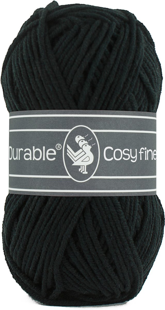 Durable Cosy Fine black, 5 bollen