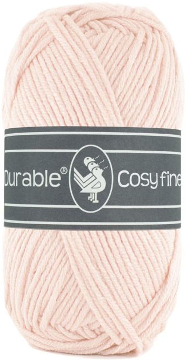 Durable Cosy fine - acryl en katoen garen - pale pink, zacht roze huidskleur 2192 - 5 bollen