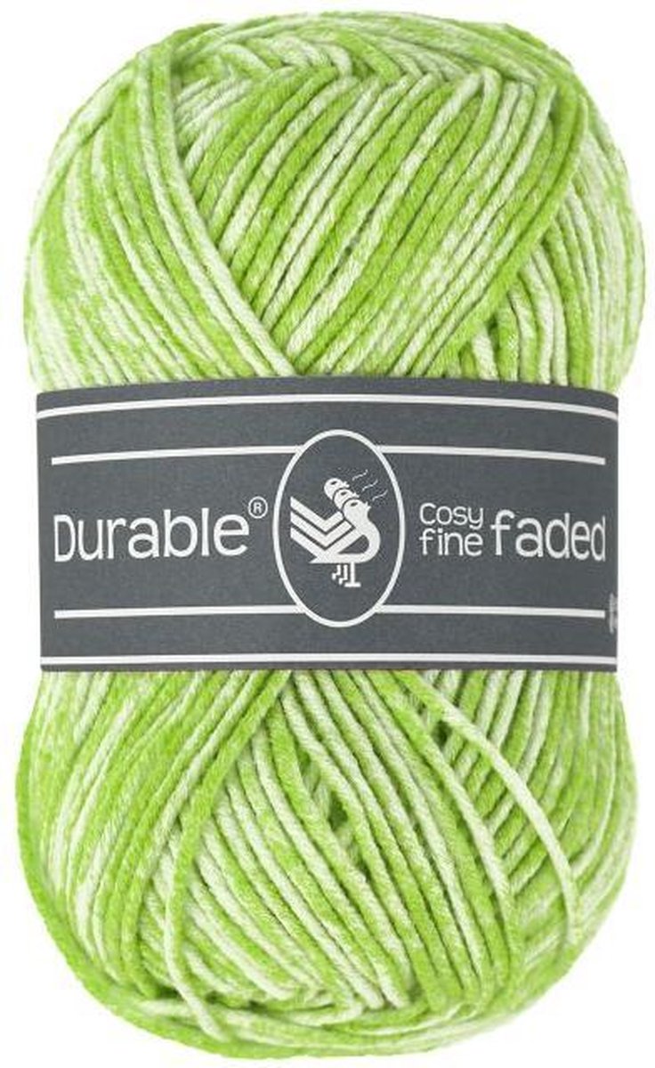 Durable Cosy fine faded Lime (352) - acryl en katoen garen tie-dye - 1 bol van 50 gram