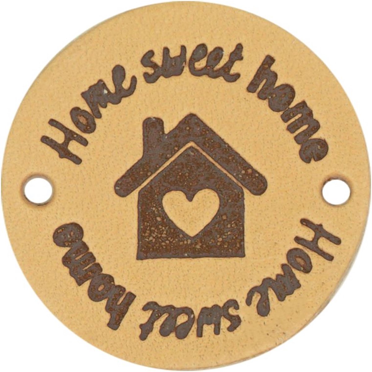 Durable leren label, Home Sweet Home (2 stuks)