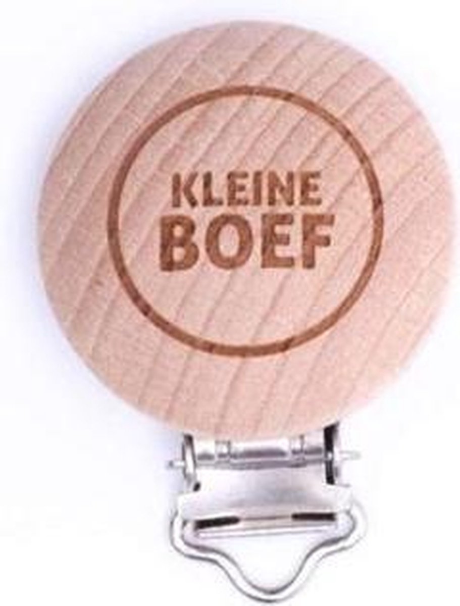 Houten Speenclip Kleine Boef 2 stuks