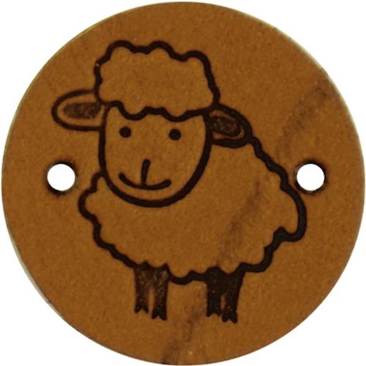 Leren Label Schaap rond 2cm - Durable - 2 stuks