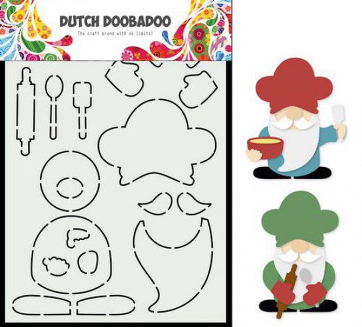 Dutch Doobadoo Card Art A5 Built up Cooking Gnome 470.784.051 A5