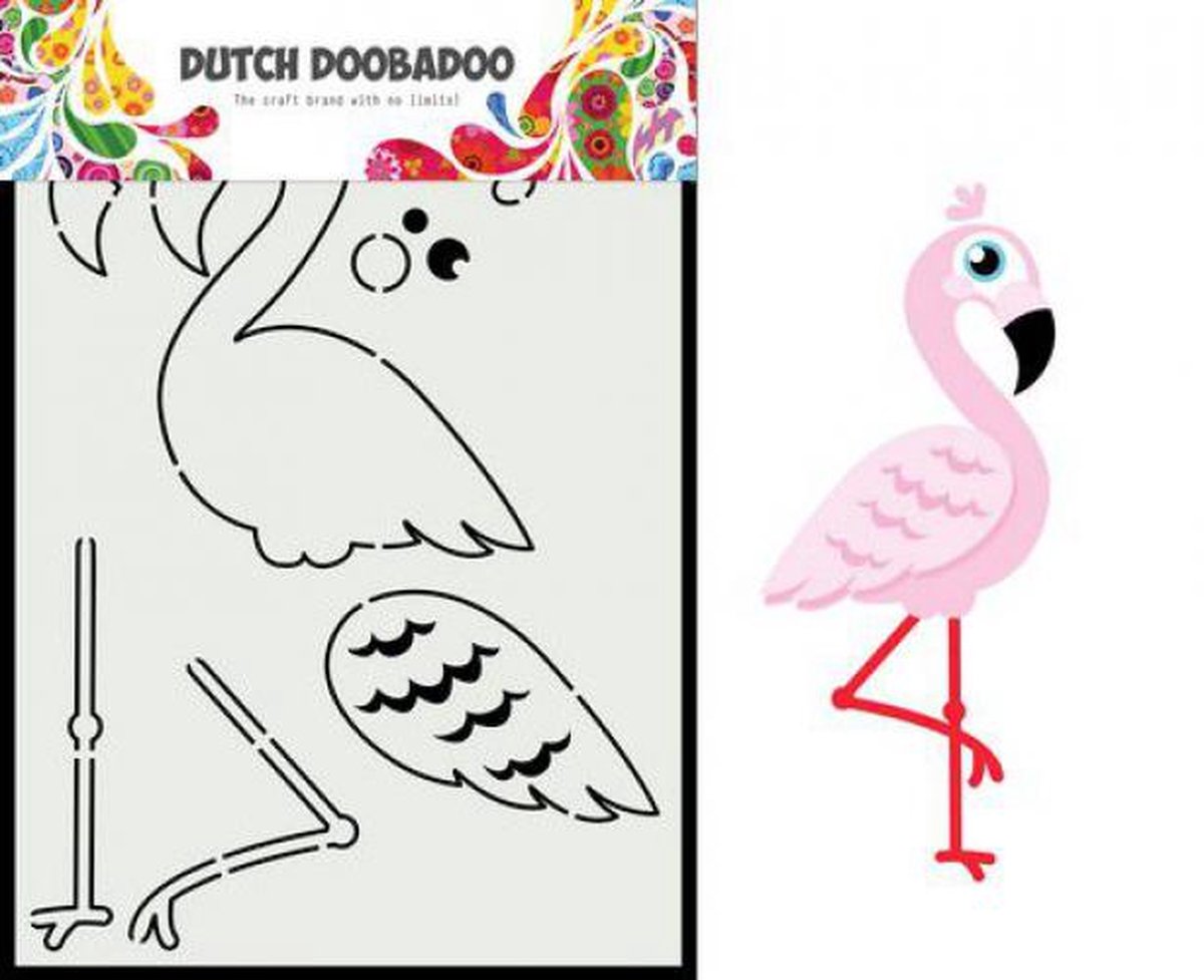 Dutch Doobadoo Dutch Card Art built up Flamingo A5 470.713.880