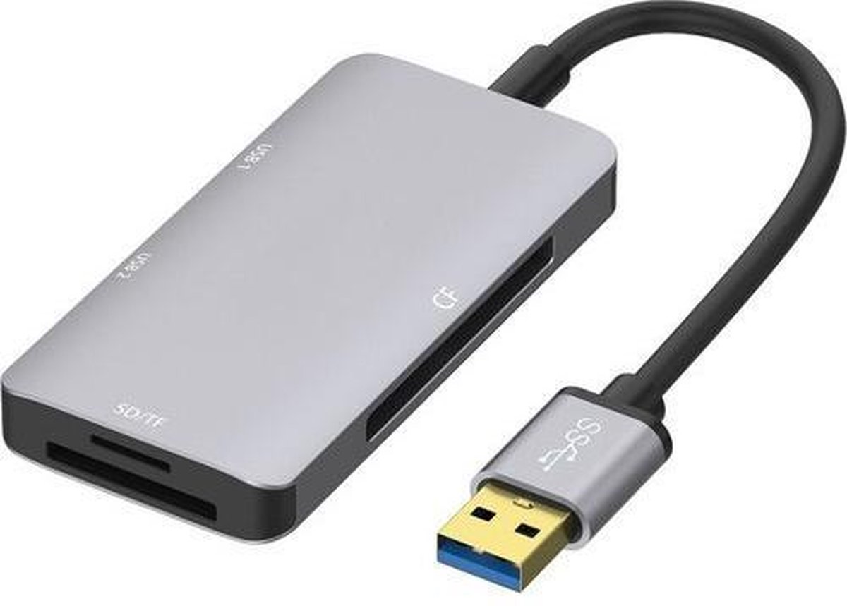 USB C 3.0 naar CF / SD / TF Geheugenkaart kaartlezer met 2 x USB 3.0-poort hub Type C OTG