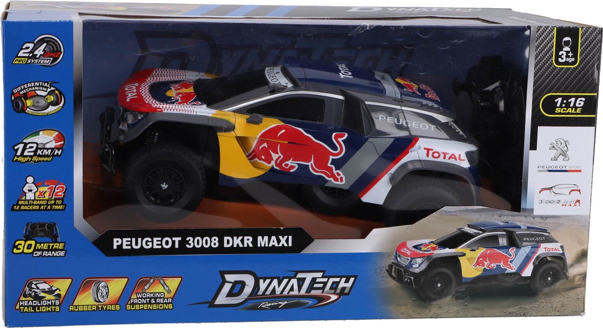   Rc Peugeot 3008 Dkr Maxi 1:16 + Licht