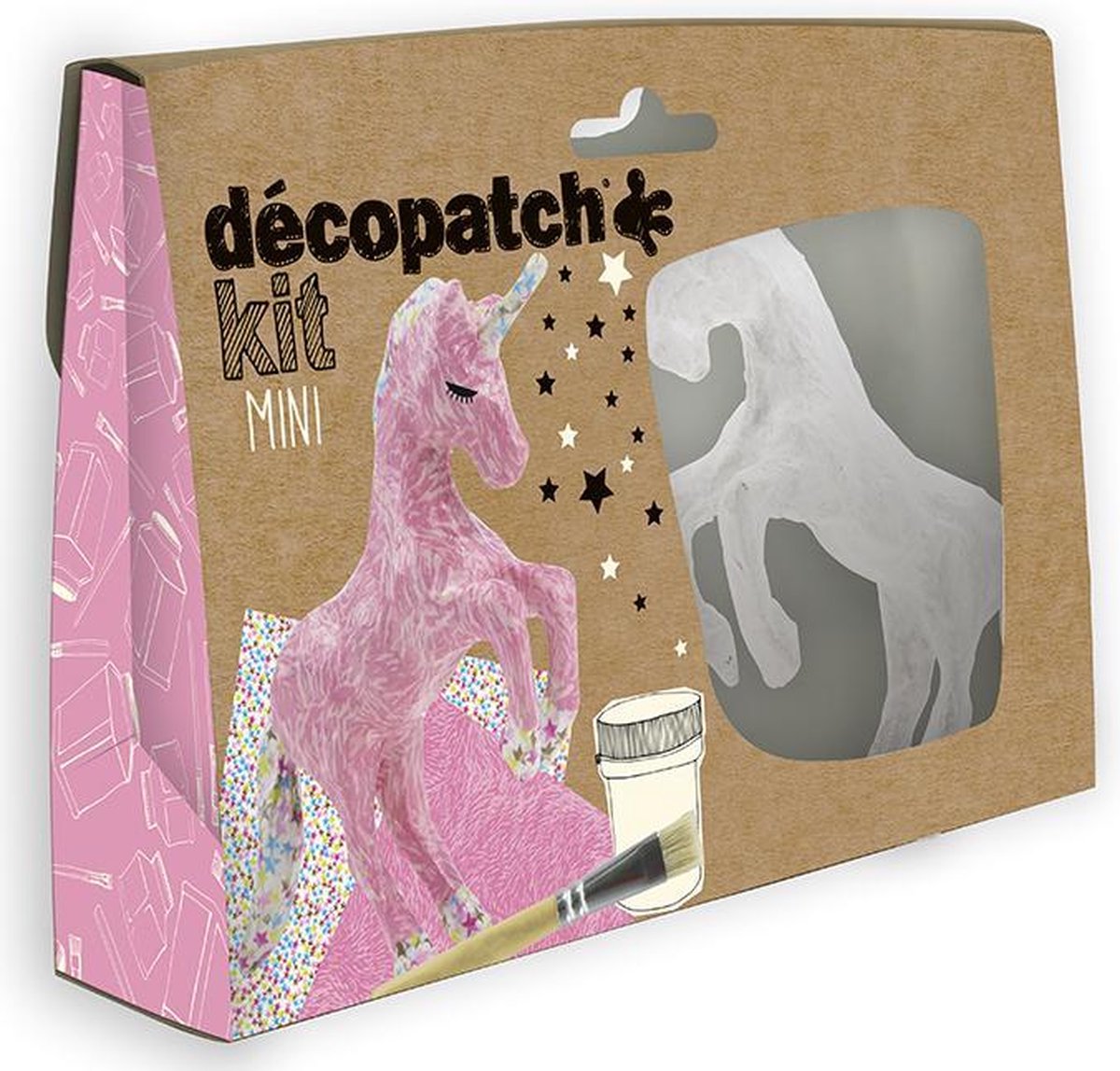 Decopatch mini kit - Unicorn Roze