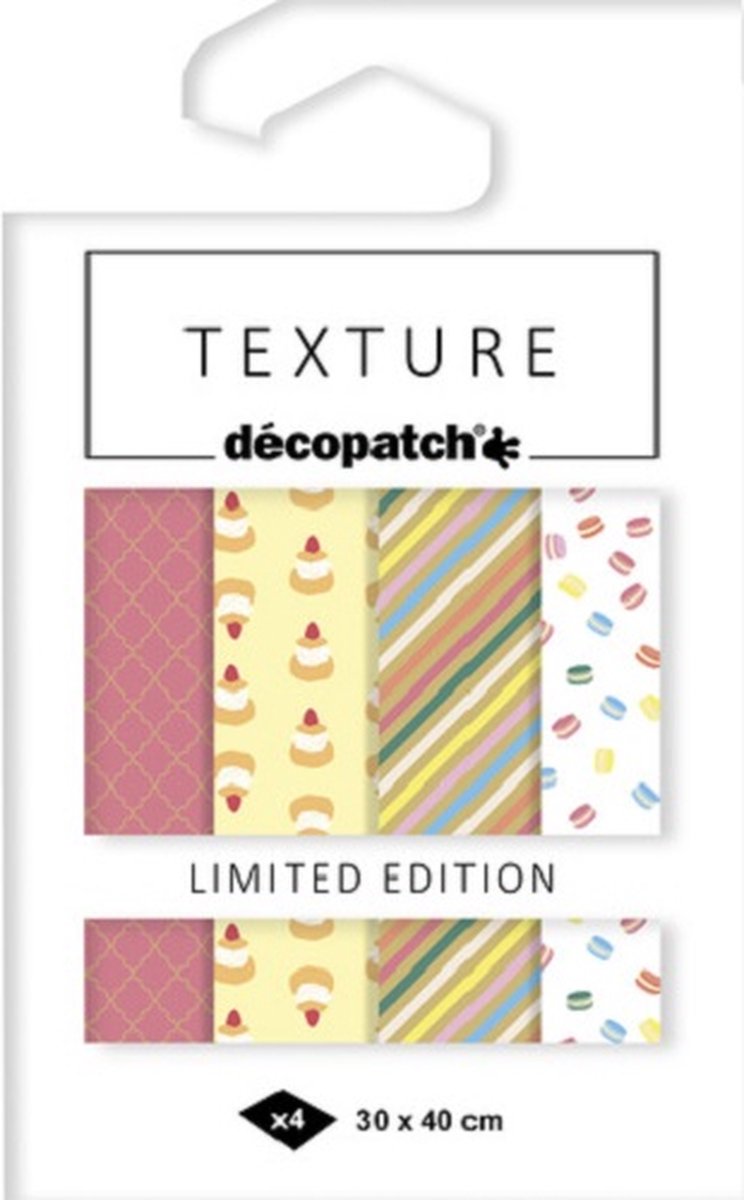 Set Texture Decopatch papier - snoep papier en taarten