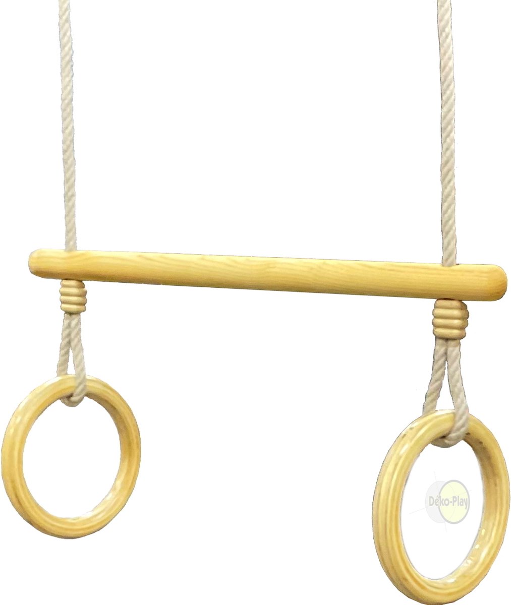   trapeze met houten ringen