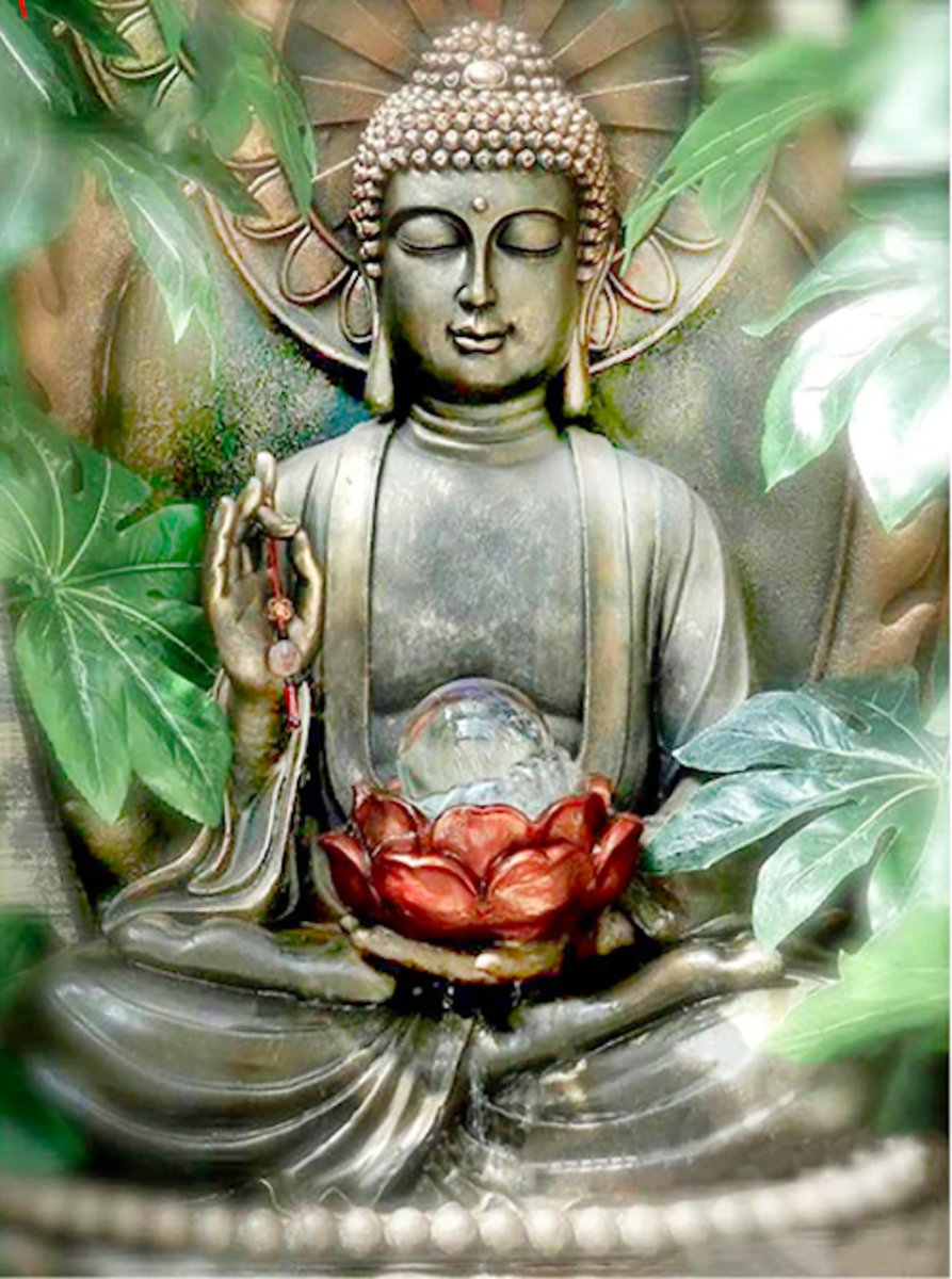 Diamond Painting pakket Boeddhabeeld - Vitarka mudra – Buddha Statue  – 30x40 cm – Volledige bedekking -Vierkante steentjes. Inclusief tools en gratis diamond painting sorteerdoos (28 vakjes).