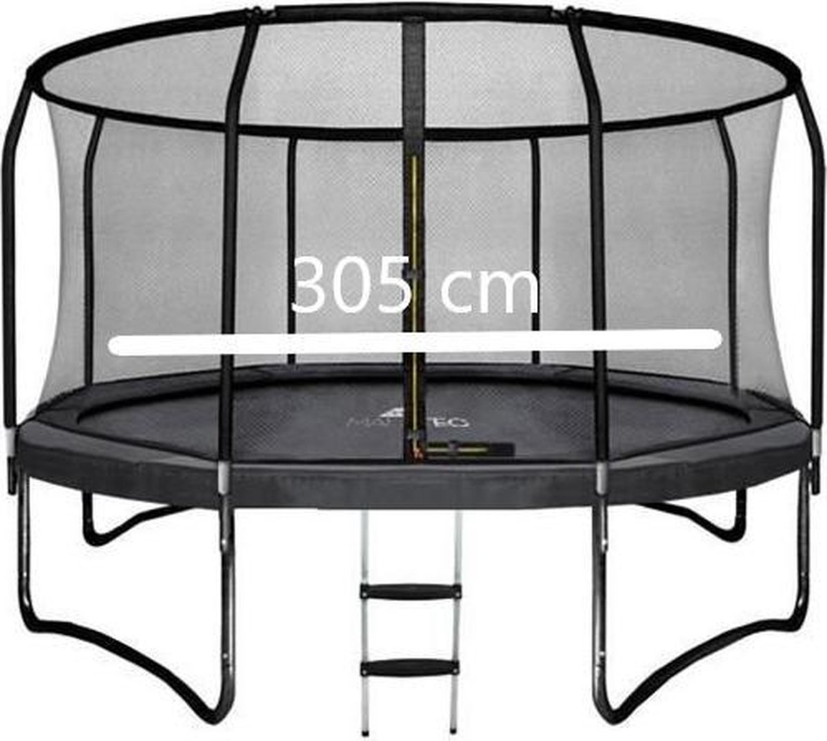 EASTWALL trampoline met veiligheidsnet - Diameter 305 cm - EU veiligheidskeurmerk - incl. trap