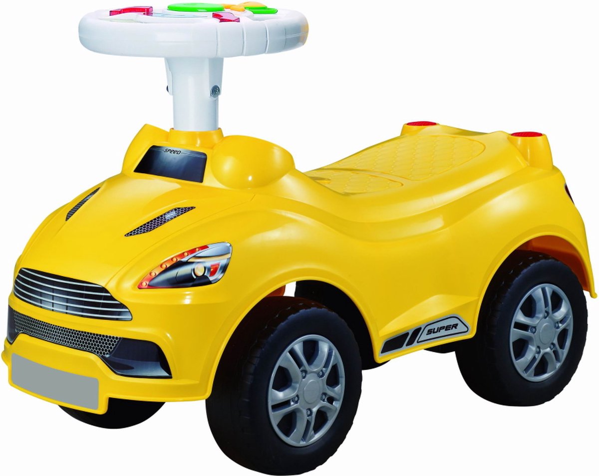 Eco Toys Sports Geel Loopauto met Muziek HC516257 div