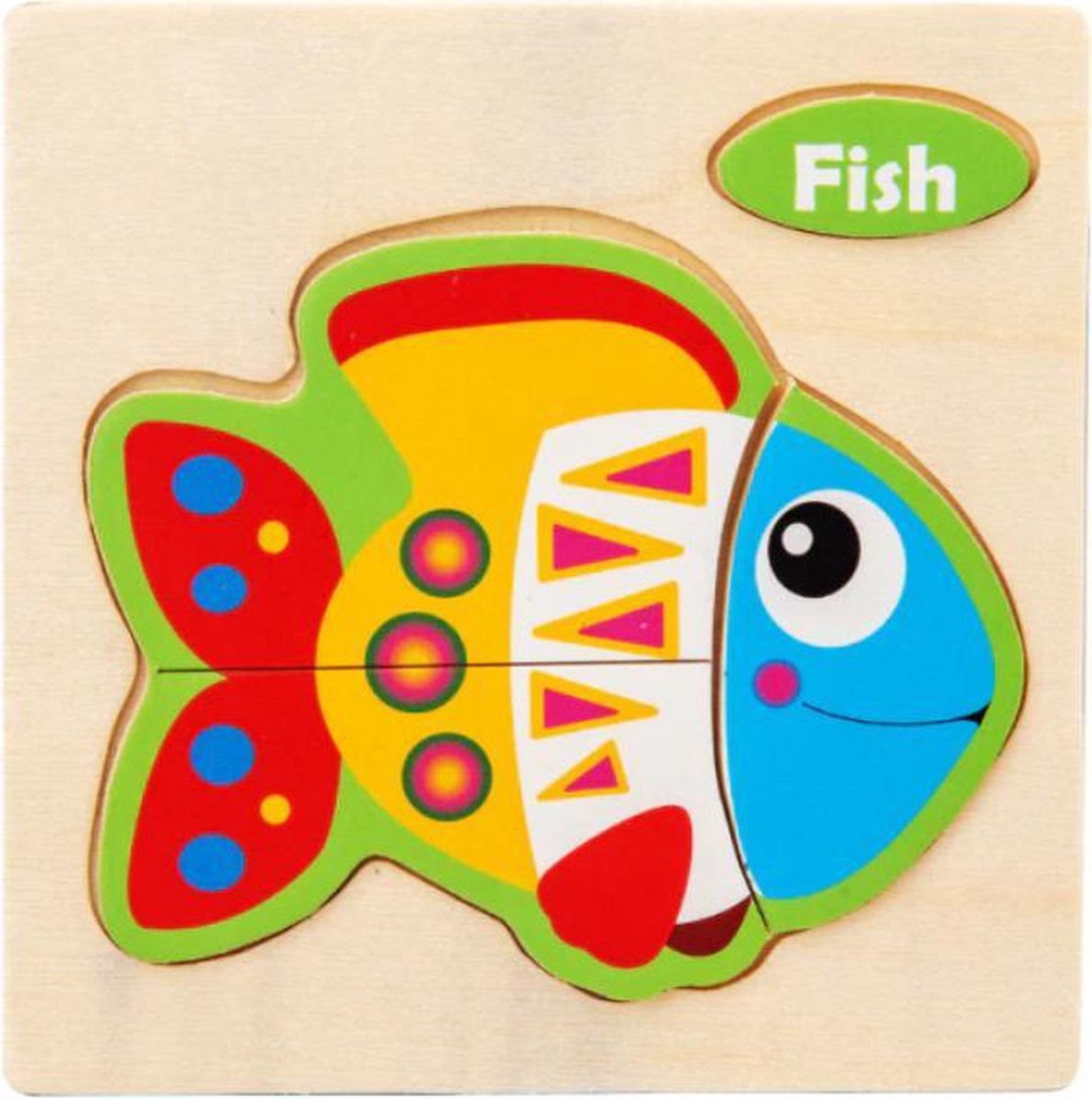 Baby mini inleg puzzel - vormen puzzel - Fish