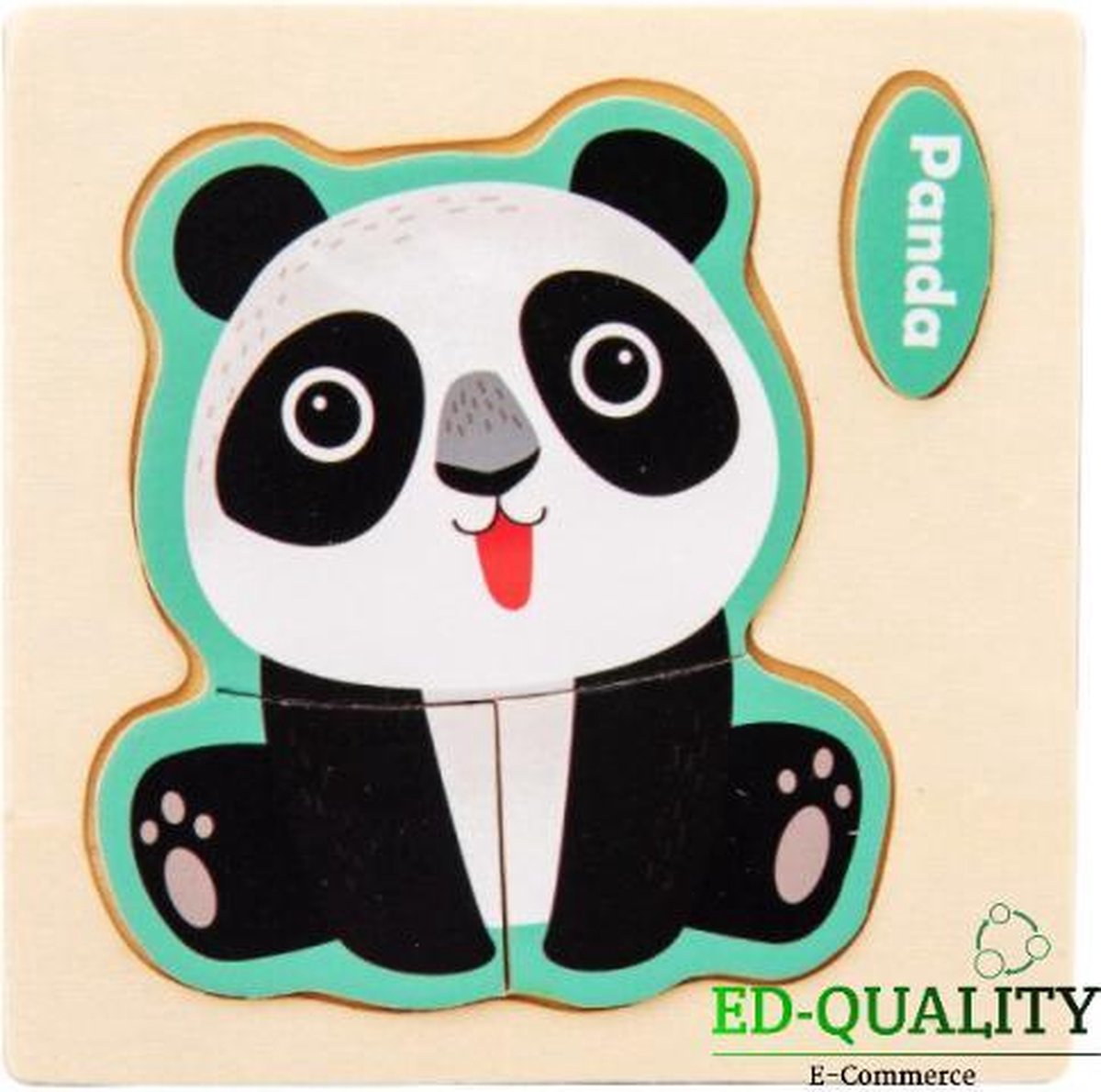 Baby mini inleg puzzel - vormen puzzel - Panda