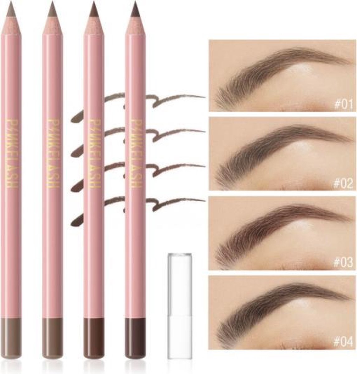 Wenkbrauwpotlood - Waterproof eyebrow pencil - 01 latte brown PFE02