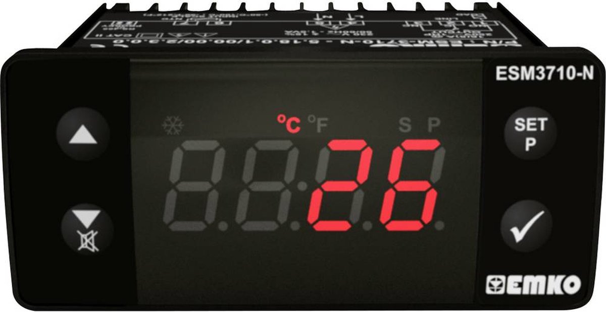 Emko ESM-3710-N.5.18.0.1/00.00/2.0.0.0 Tweestandenregelaar Temperatuurregelaar NTC -50 tot 100 °C Relais 16 A (l x b x