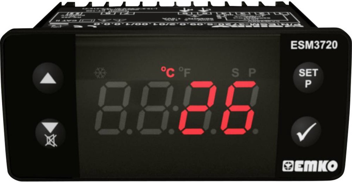 Emko ESM-3720.5.11.0.2/01.00/1.0.0.0 Tweestanden- en PID-regelaar Temperatuurregelaar Pt100 -50 tot 400 °C SSR (l x b x