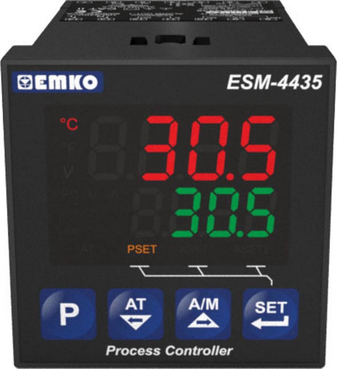 Emko ESM-4435.2.20.0.1/01.04/0.0.0.0 2-punt, P, PI, PD, PID Temperatuurregelaar Pt100, T, J, K, R, S -200 tot 1700 °C (