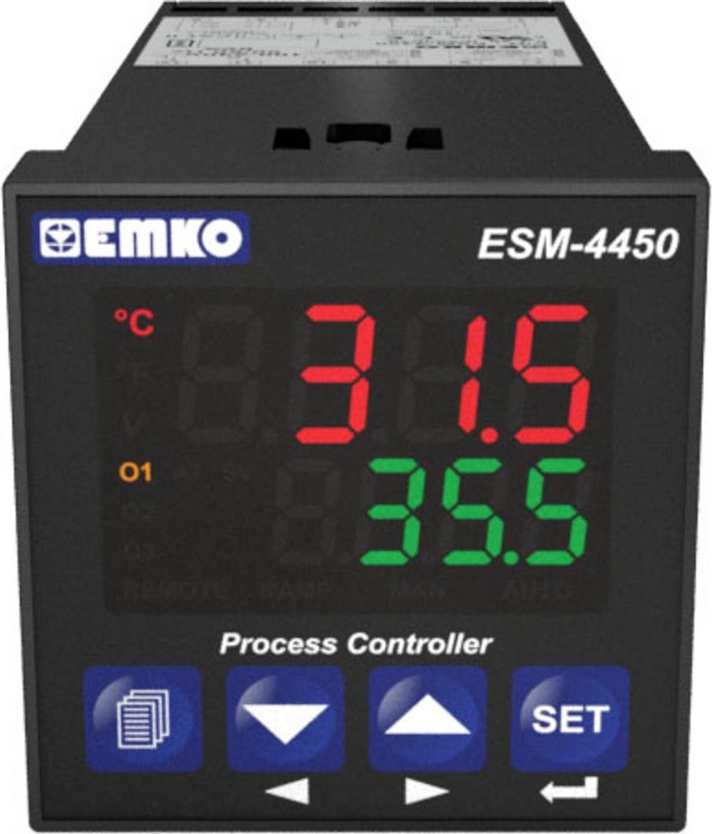 Emko ESM-4450.2.20.1.1/00.00/0.0.0.0 2-punt, P, PI, PD, PID Temperatuurregelaar Pt100, J, K, R, S, T -200 tot 1700 °C R