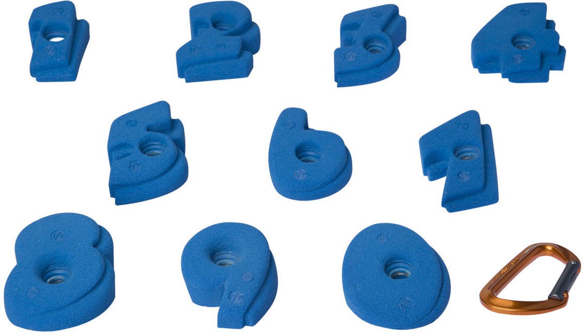 cijfer klimgrepen – maat m – set van 10 – Fluo oranje