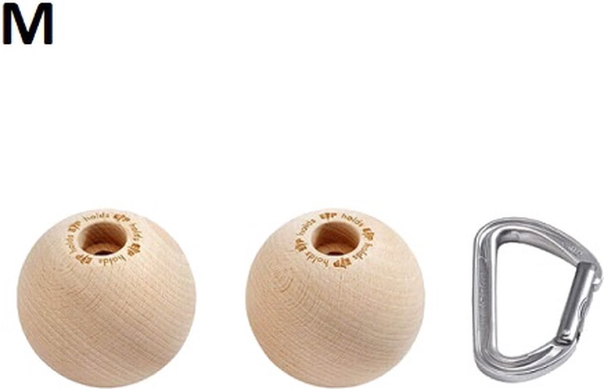 trainingsballen campus spheres – maat m-xl – set van 2 – hout