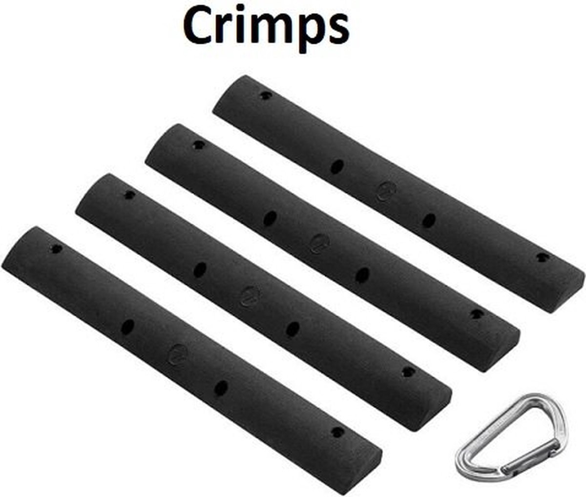 trainingsklimgrepen campus holds – crimps / edges / jugs – set van 4 – zwart