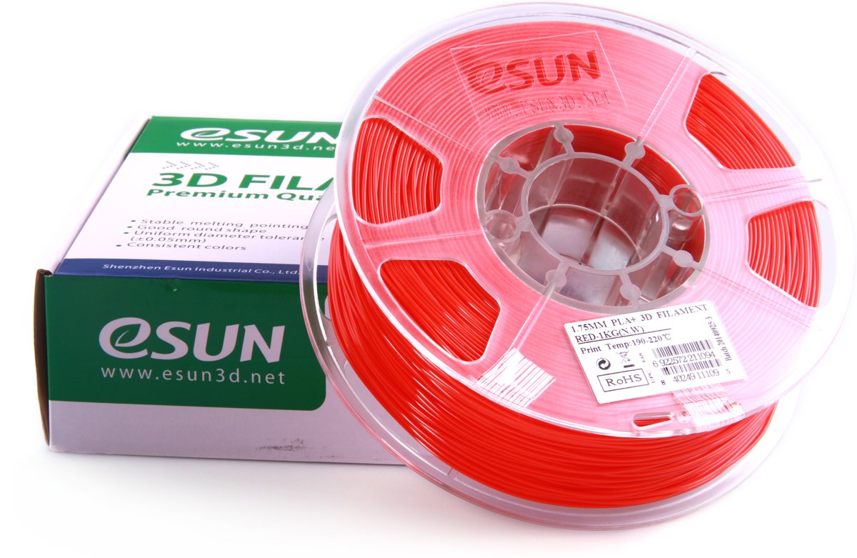 eSun PLA+ Red - 1.75mm - 3D printer filament