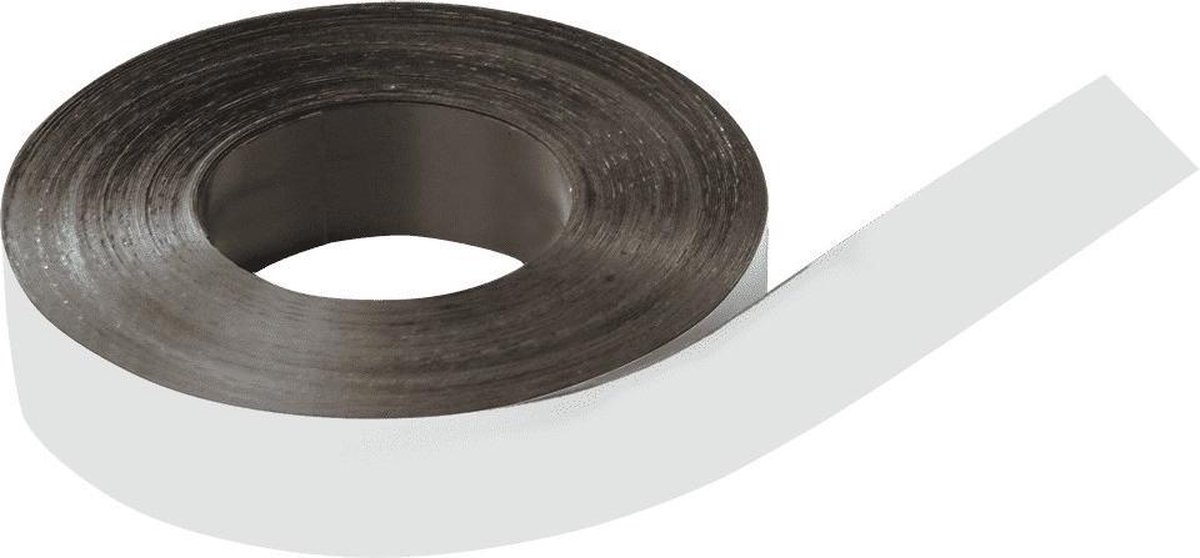 Beschrijfbare magneetband, wit, 30mm, 30m/rol