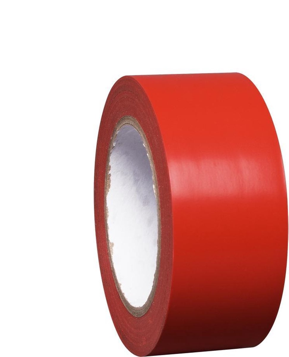 Proline vloermarkering tape rood 50 mm, 33 meter