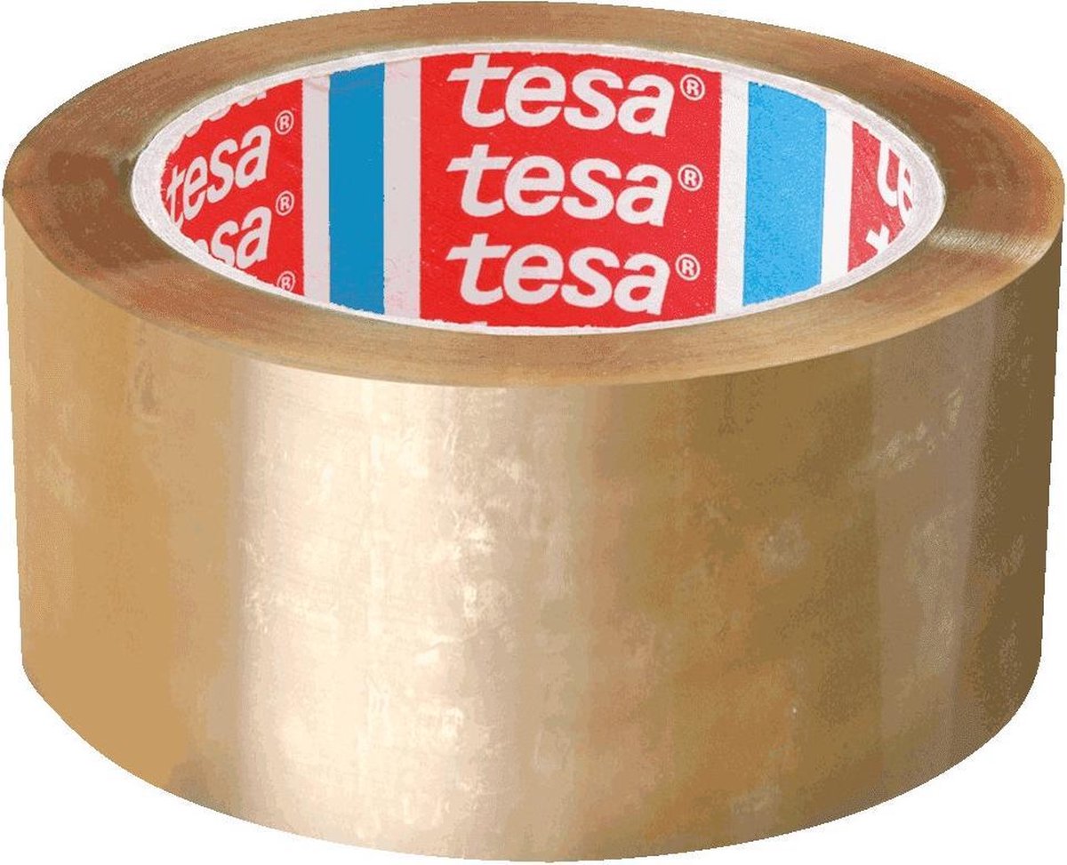 Tesa Verpakkingsband voor gevaarlijke materialen tesapack 4122, pvc, 50 mm, 66m/rol, 6/VE Transparant