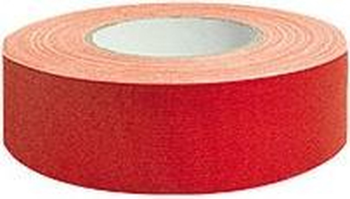 Watervaste textieltape, 50 m/rol breedte 15 mm Rood