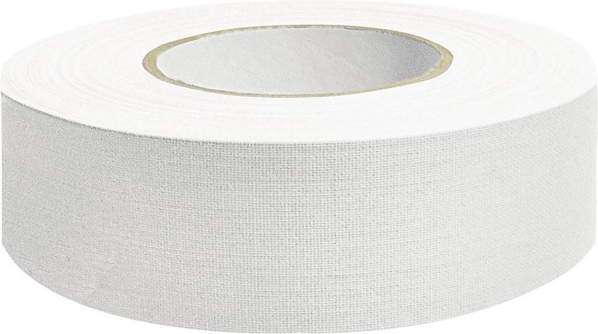 Watervaste textieltape, 50 m/rol breedte 30 mm Wit