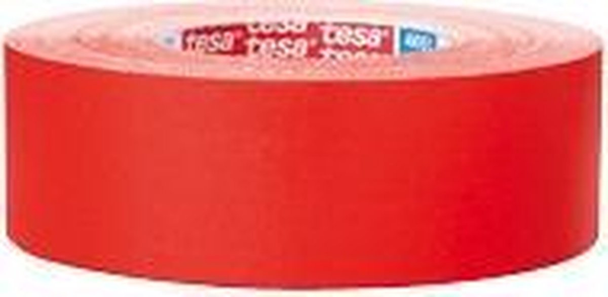 tesa Premium textielband 4651, sterk klevend, 15 mm breed, 50 m/rol breedte 50 mm Rood