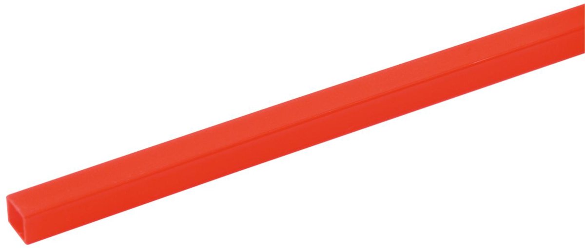 EUROLITE Tubing 10x10mm red UV-active 2m