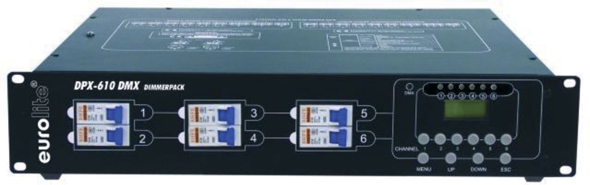 Eurolite DPX-610 DMX Dimmer klem - 6-kanaals