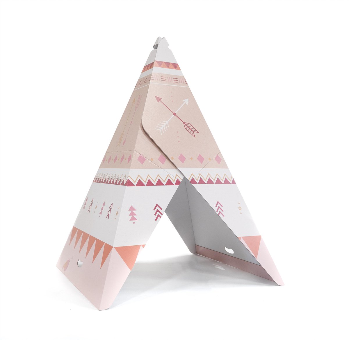 Tipi tent karton terra/roze