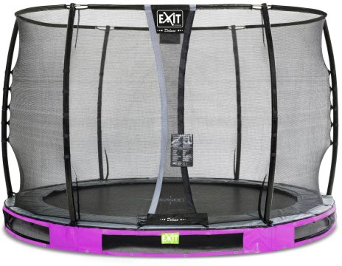 EXIT Elegant Premium inground trampoline ø305cm met Deluxe veiligheidsnet - paars