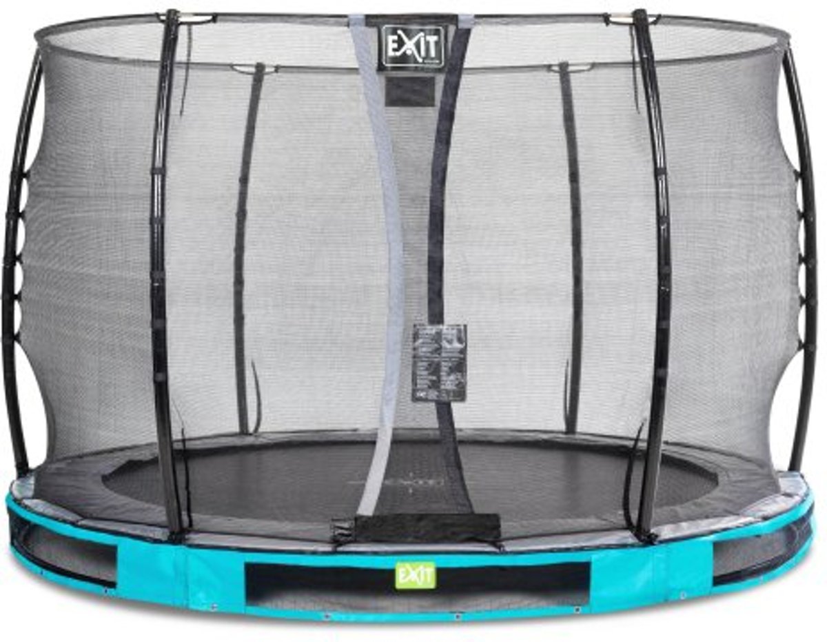 EXIT Elegant Premium inground trampoline ø305cm met Economy veiligheidsnet - blauw