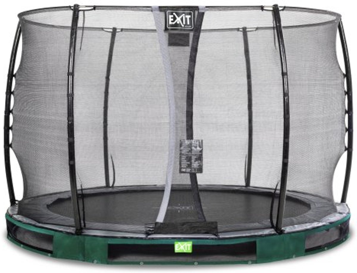 EXIT Elegant Premium inground trampoline ø305cm met Economy veiligheidsnet - groen