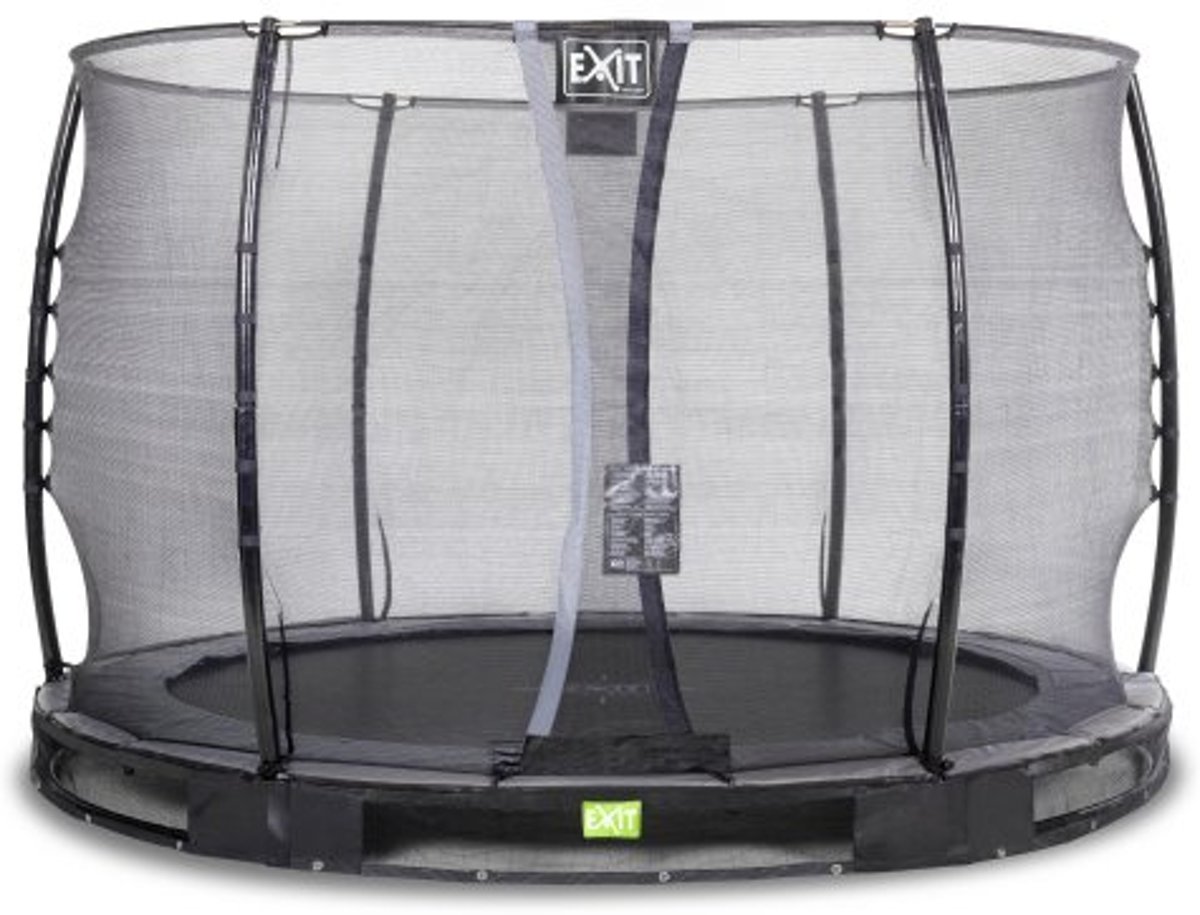 EXIT Elegant Premium inground trampoline ø305cm met Economy veiligheidsnet - zwart