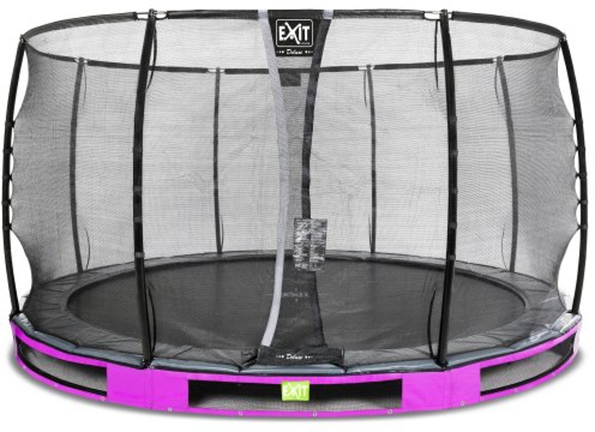 EXIT Elegant Premium inground trampoline ø366cm met Deluxe veiligheidsnet - paars