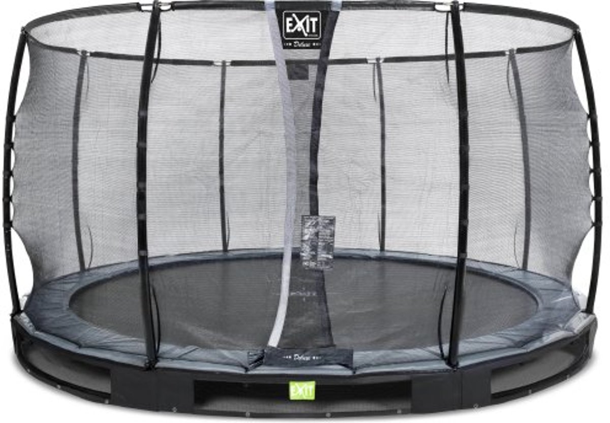 EXIT Elegant Premium inground trampoline ø366cm met Deluxe veiligheidsnet - zwart